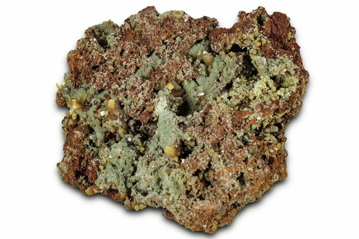 Tabular, Orange Wulfenite & Green Botryoidal Mimetite - Mexico #327473